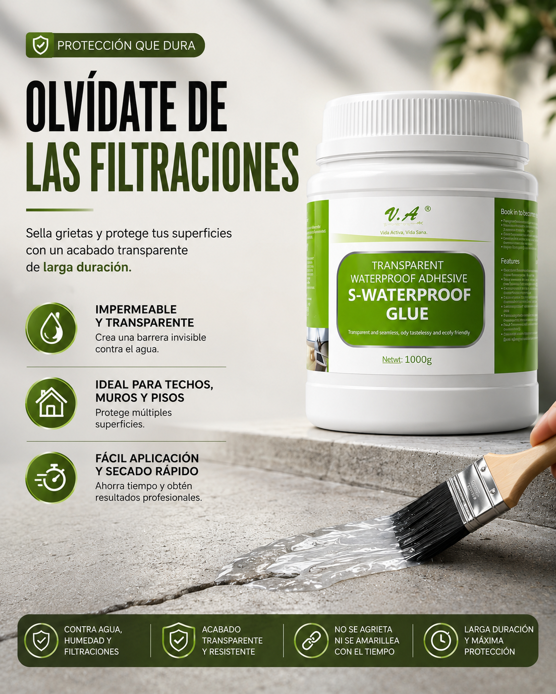 SELLADOR IMPERMEABLE + BROCHA 1Kg