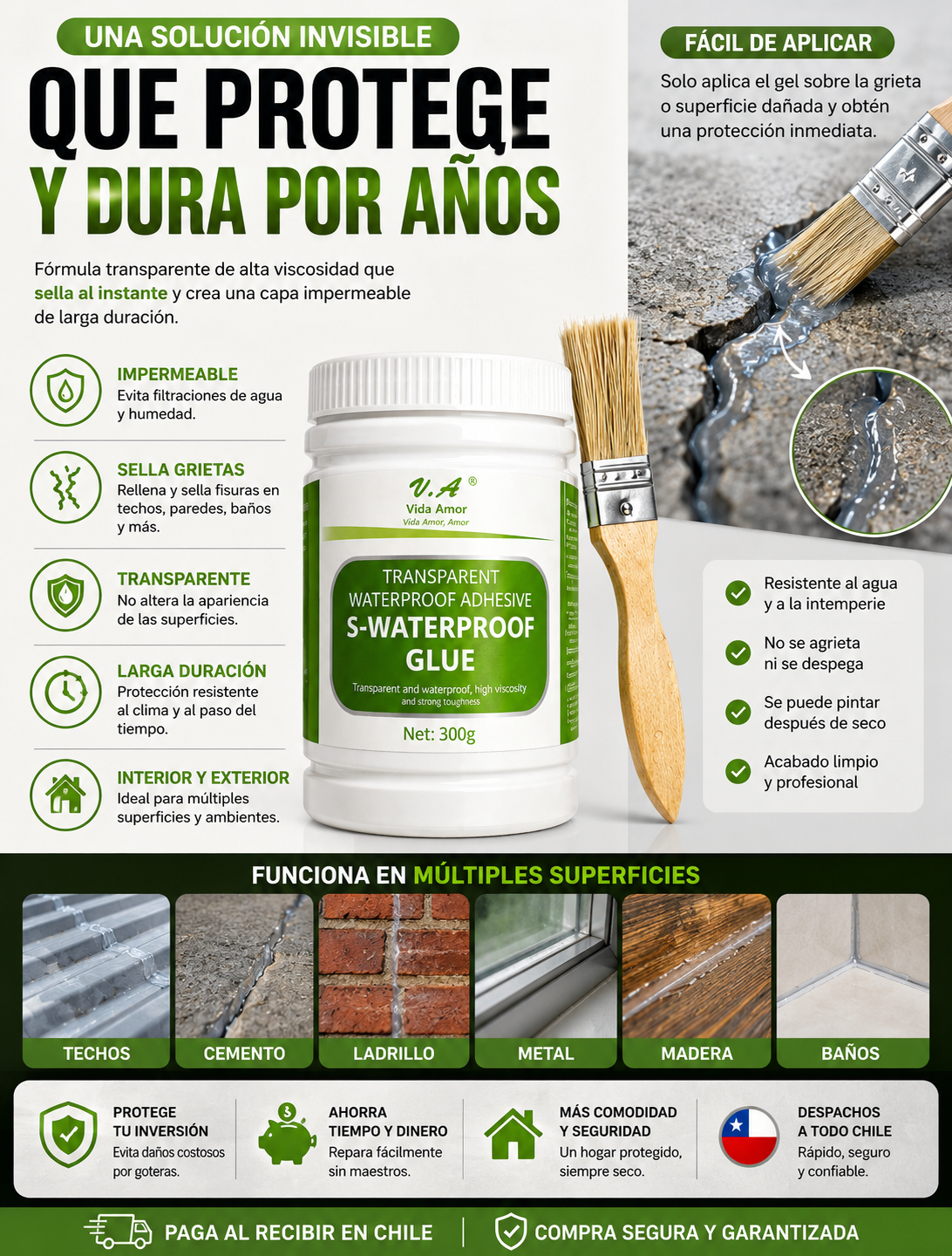 Waterproof Adhesive - Gel sellador impermeable (300 grs)