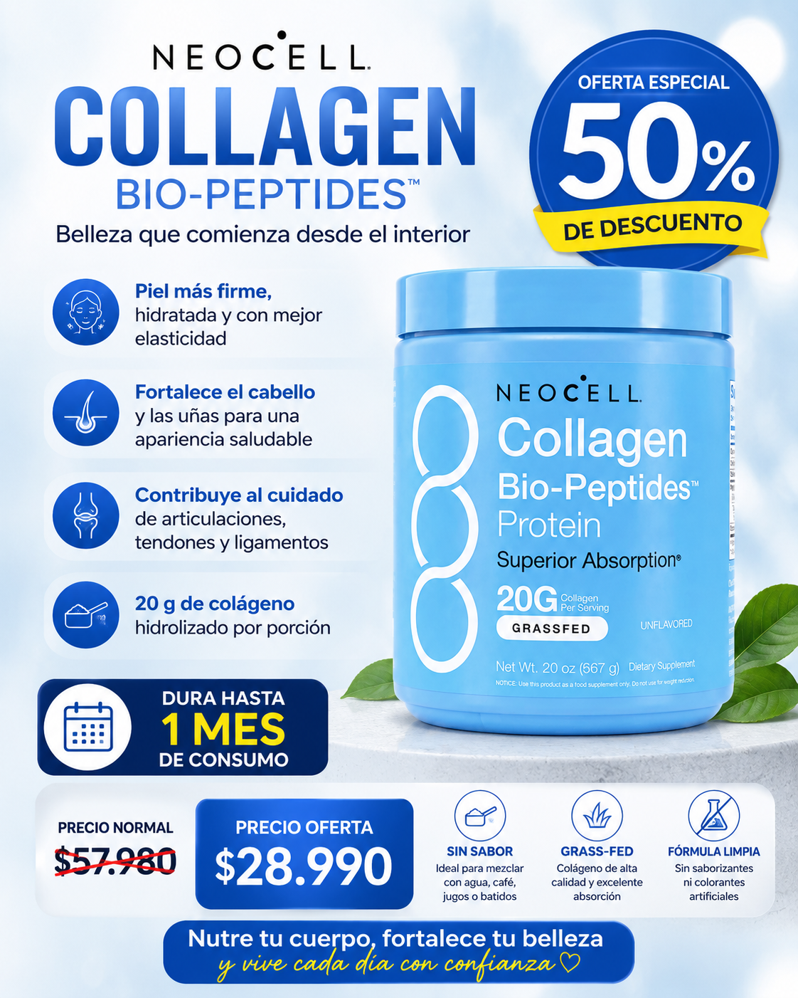 NeoCell Colageno Bio-Peptides (567gr)