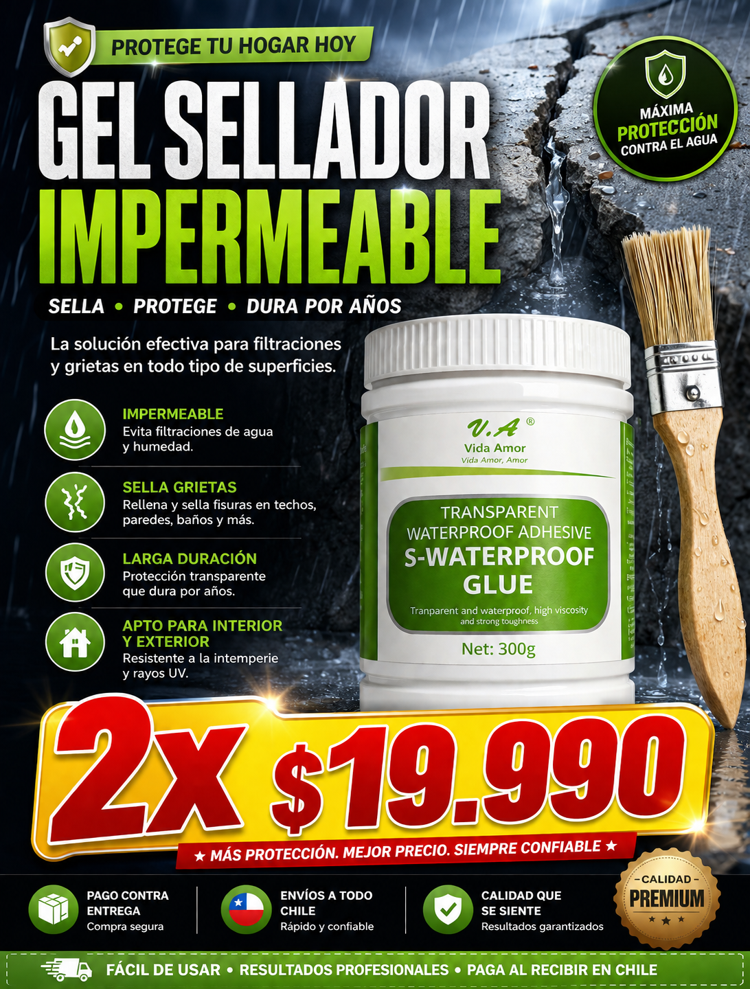 Waterproof Adhesive - Gel sellador impermeable (300 grs)